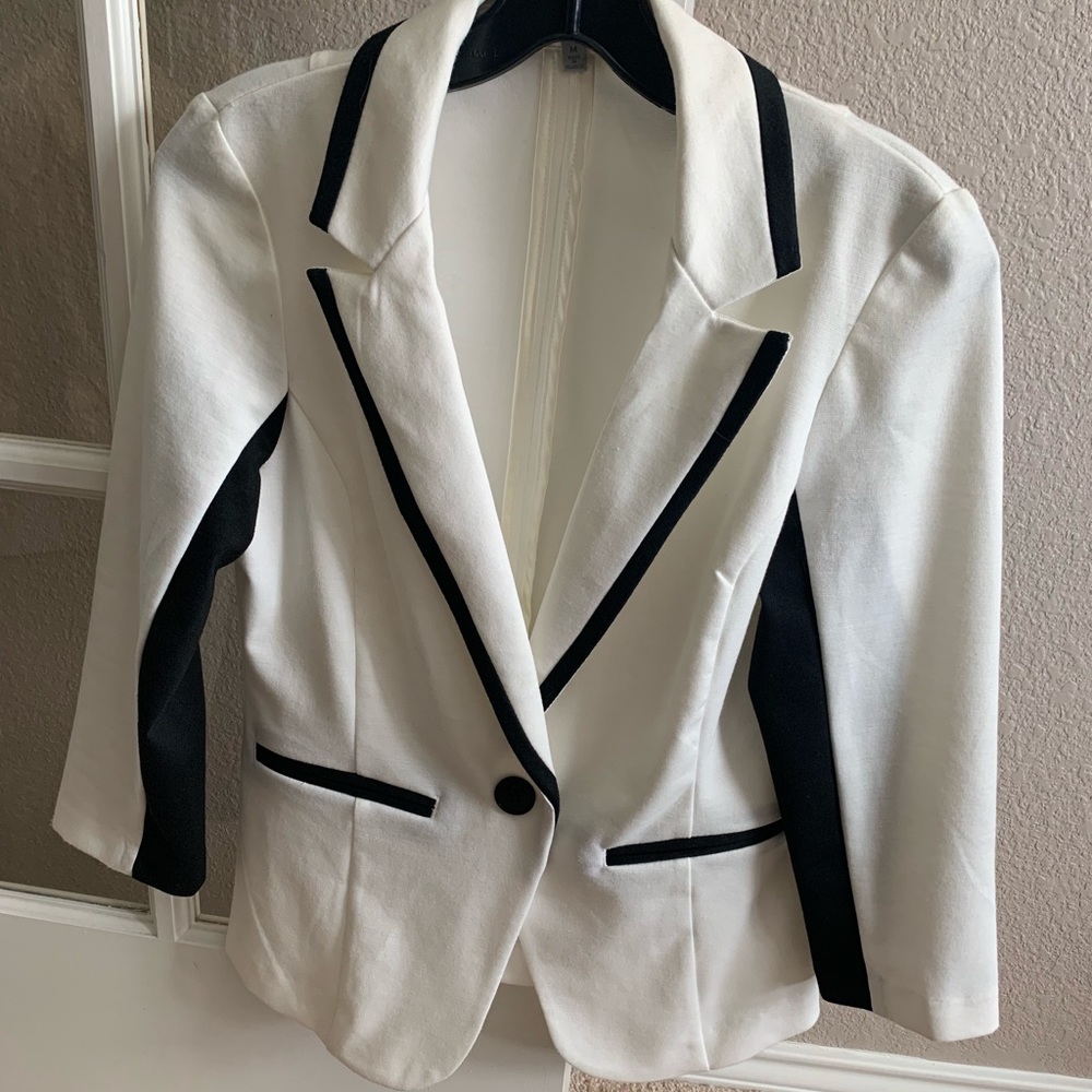 White & Black blazer
